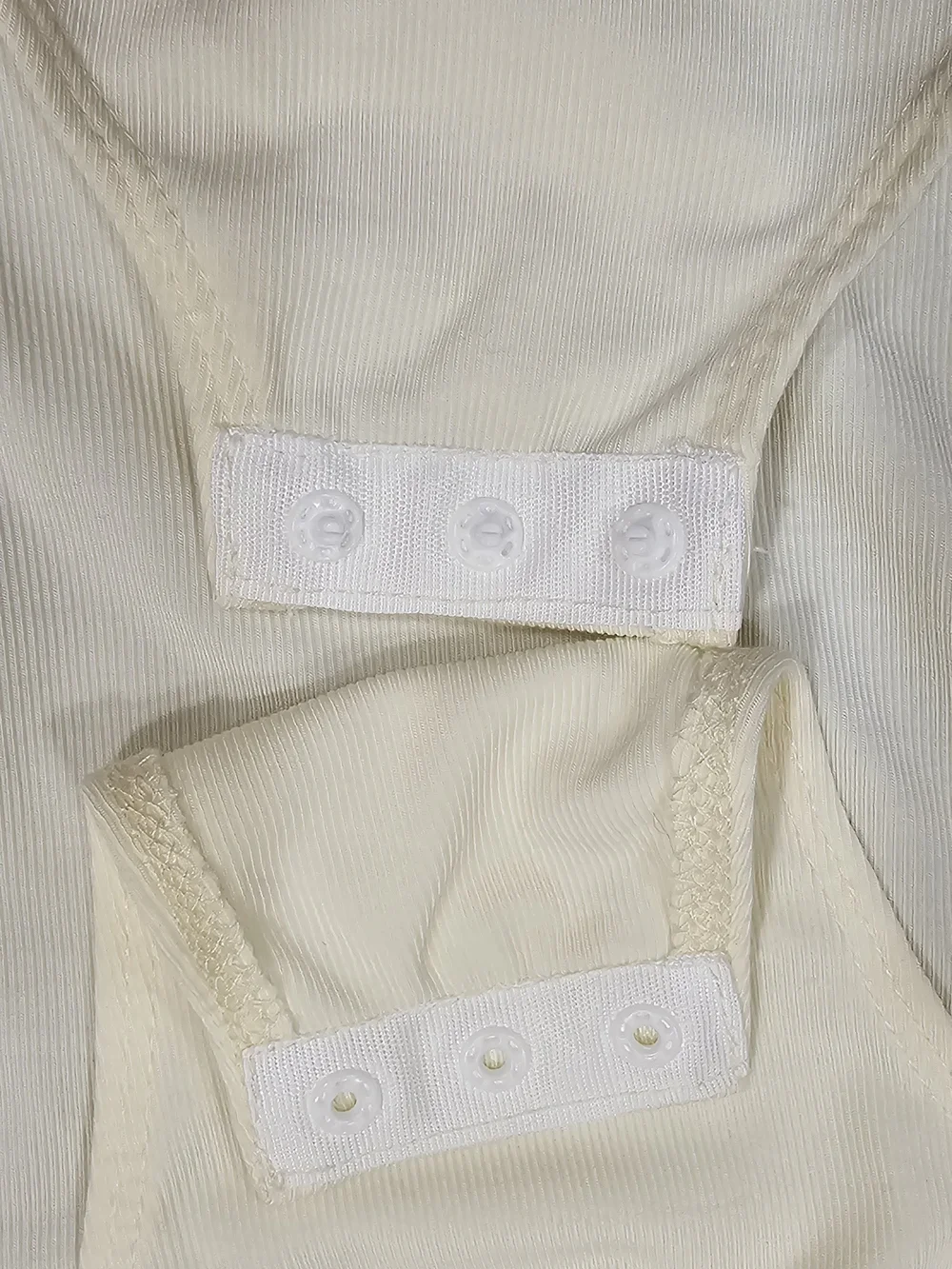 Cider Cream Satin Drape V-Neck Bandeau Bodysuit